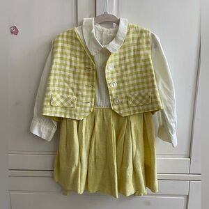 Vintage dress set with vest toddler size 2/3